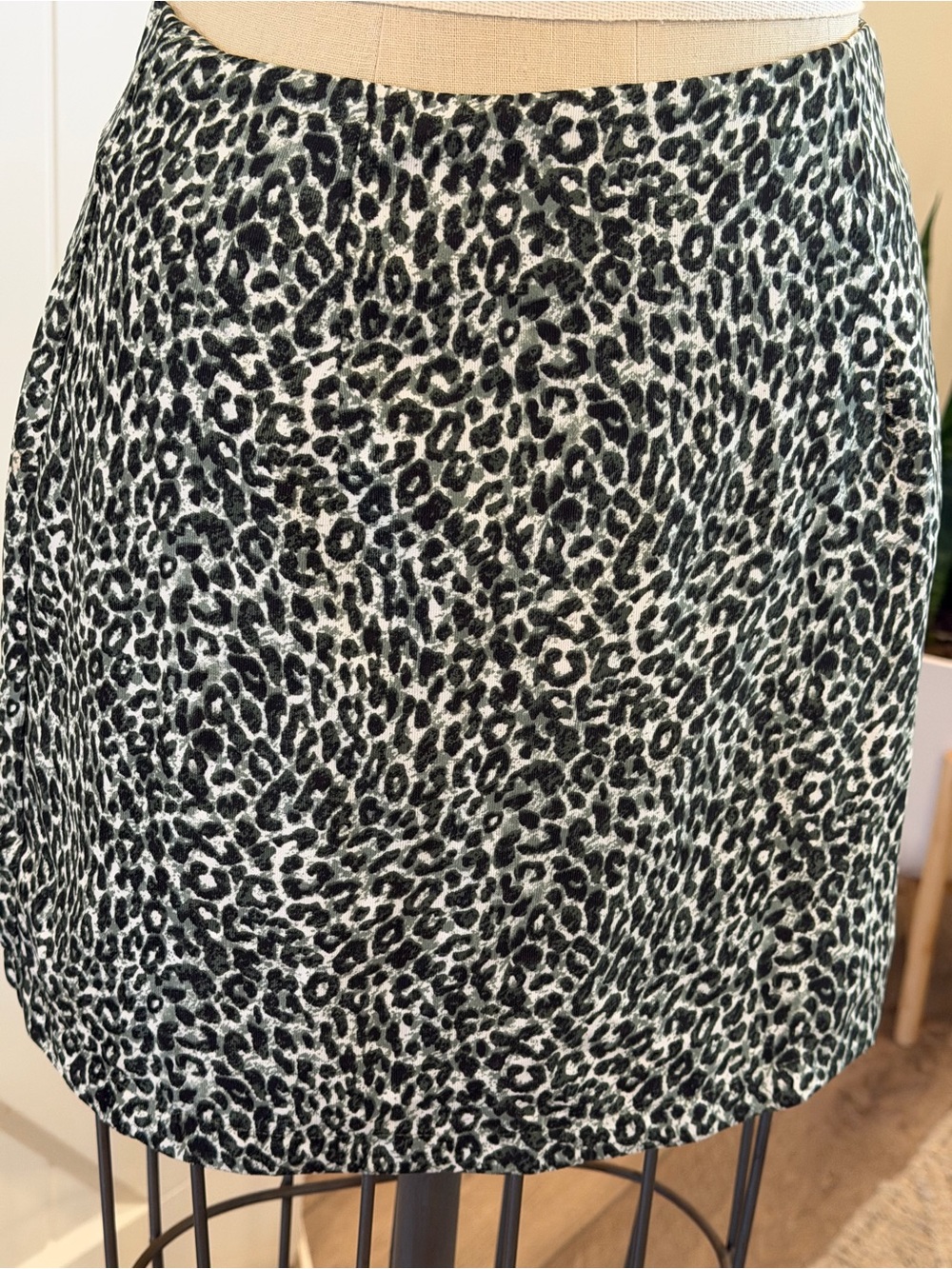 Princess Polly Black & White Leopard Print Mini Skirt
